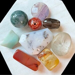 Loose Bright Gemstone Bead Estate Jewelry Lot 60 grams